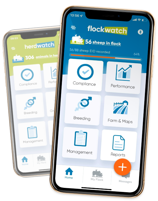 Flockwatch and Herdwatch screen